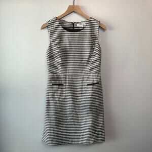Liz Claiborne Women's Houndstooth Print Sleeveless Pencil Dress Size 6